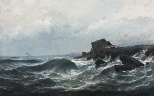 MARIANO BELLVER (1817-1876). "SEASCAPE".