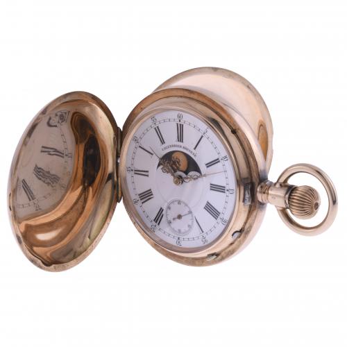 RELOJ DE BOLSILLO, CALENDIER BREVETE, SIGLO XIX