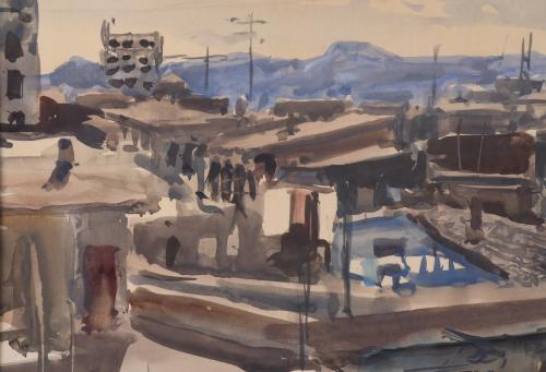 CEFERINO OLIVÉ (1907-1995).  "URBAN VIEW", 1978.