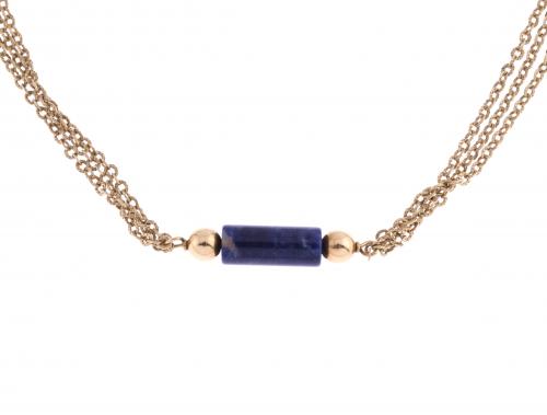 LONG NECKLACE WITH LAPIS LAZULI.