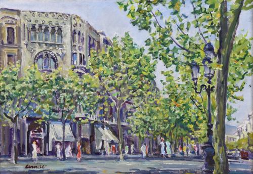 JOSEP AMAT PAGES (1901-1991). "PASEO DE GRACIA, CASA LLEÓ MORERA".