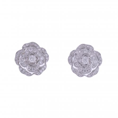 PENDIENTES ESTILO CHOPARD CON DIAMANTES.