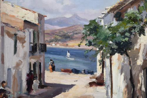 VICENÇ SOLE JORBA (1904-1949). "PORT DE LLANSA", 1935.