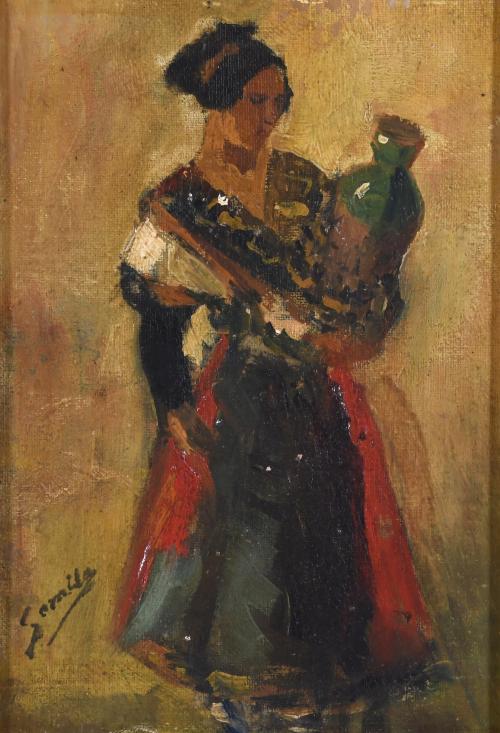 19TH-20TH CENTURIES SPANISH SCHOOL. "ARAGONESE WOMAN WITH A PITCHER".