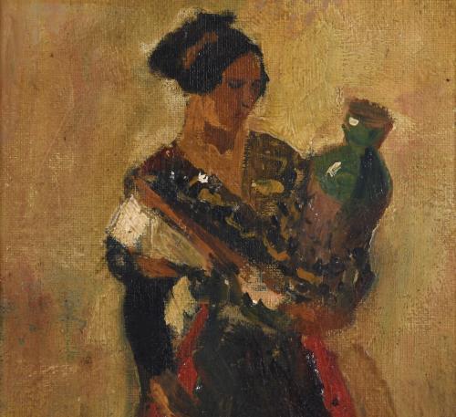 19TH-20TH CENTURIES SPANISH SCHOOL. "ARAGONESE WOMAN WITH A