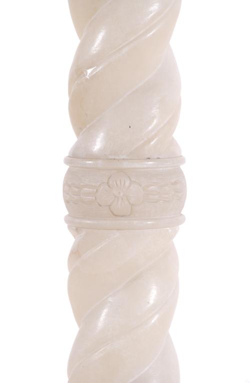 DECORATIVE COLUMN WITH ALABASTER JUG, 20TH CENTURY. 