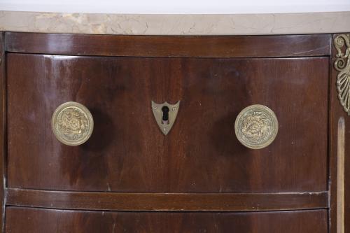 PAIR OF FERDINAND PERIOD SMALL TABLES IN THE ETRUSCAN STYLE.