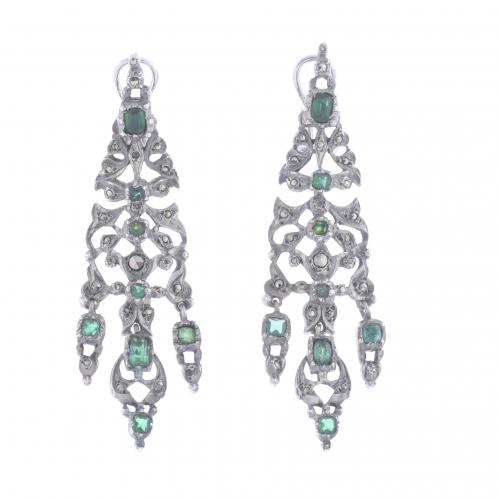 CATALAN EARRINGS, 19TH CENTURY.