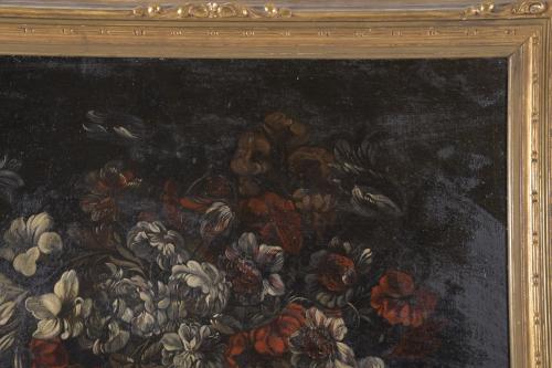 18TH CENTURY, SPANISH SCHOOL. "STILL LIFE WITH FLOWERS".