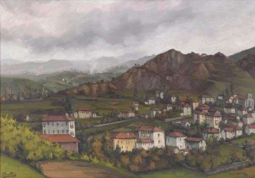 PELAYO OLAORTUA (1910-1984). "LANDSCAPE IN THE BASQUE COUNTRY".