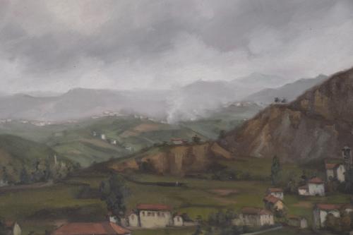 PELAYO OLAORTUA (1910-1984). "LANDSCAPE IN THE BASQUE COUNT