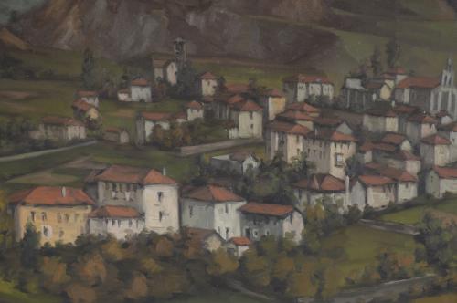 PELAYO OLAORTUA (1910-1984). "LANDSCAPE IN THE BASQUE COUNT