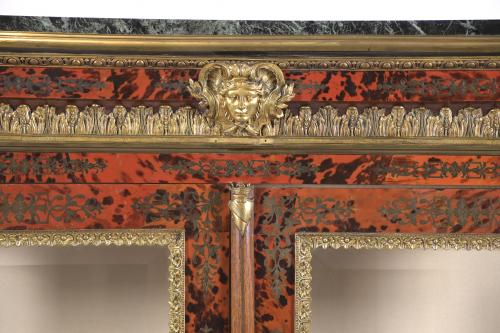 NAPOLEON III DISPLAY CABINET WITH BOULLE MARQUETRY.