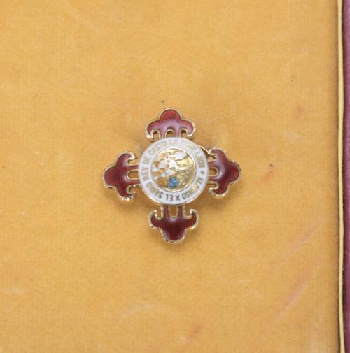 DECORATION, BROOCH AND PIN FOR MERITS OF THE ORDER OF ALPHO