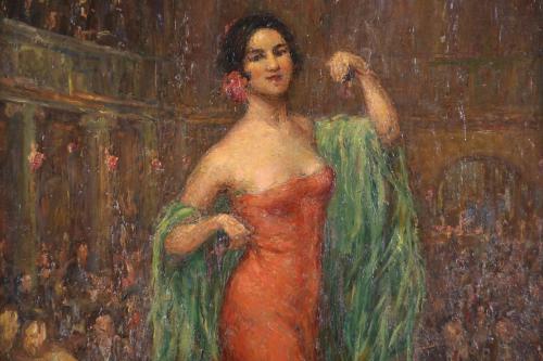 RAMON PALMAROLA ROMEU (1877-1943). "GYPSY WOMAN DANCING".