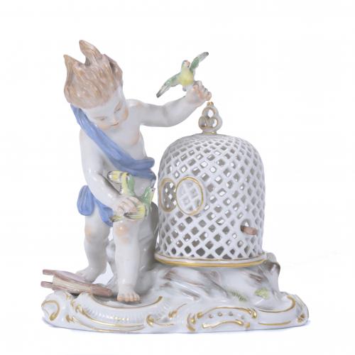 MEISSEN MANUFACTURE. ALLEGORY OF THE AIR, 19TH CENTURY.