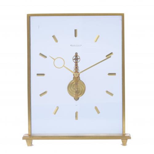 JAEGER LE COULTRE.  SKELETON TABLE CLOCK. 