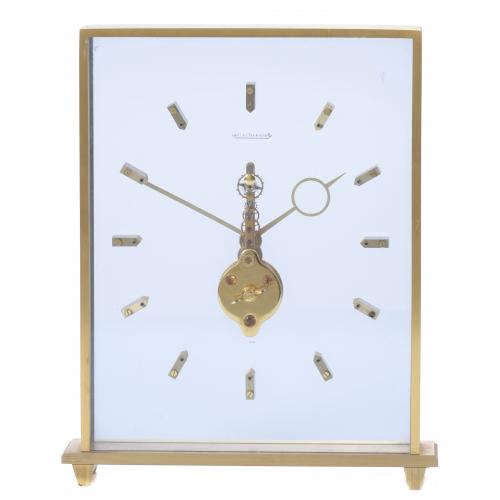 JAEGER LE COULTRE.  SKELETON TABLE CLOCK. 