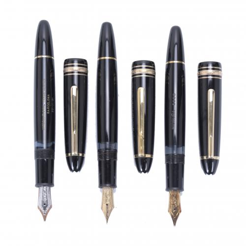 MONTBLANC. THREE COMMEMORATIVE PENS, MODEL "MEISTERSTÜCK NO