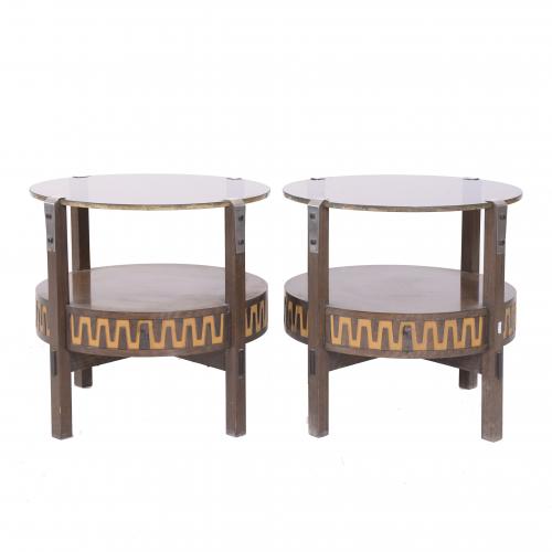 PERE COSP I VILLARÓ (1907-2007).  PAIR OF SIDE TABLES, 1970.