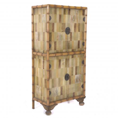 PERE COSP I VILLARÓ (1907-2007).  IMITATION BAMBOO CABINET,