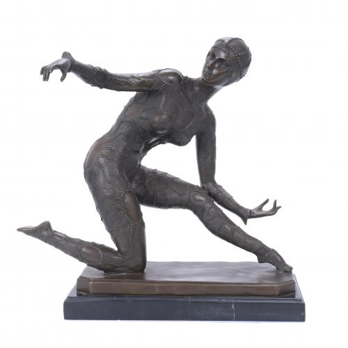 AFTER MODELS BY DEMÉTRE CHIPARUS (1886-1947).  SCULPTURE MODEL "LEOTARD DANCER", 20TH CENTURY.