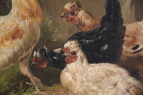 PAUL H. SHOUTEN (1860-1922). "HENS".