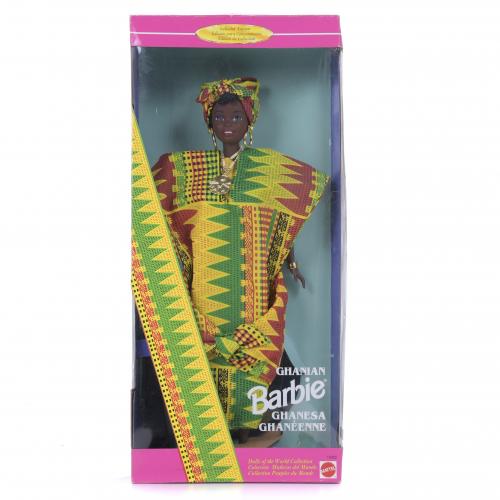 MATTEL. BARBIE DOLL MODEL "GHANIAN BARBIE" FROM THE "DOLLS OF THE WORLD COLLECTION", 1996.