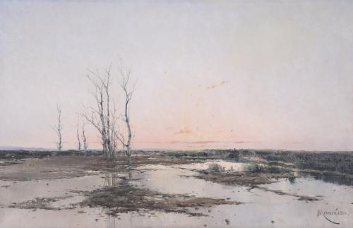 ELISEU MEIFRÉN ROIG (1859-1940). "MARSHLAND", 1888.