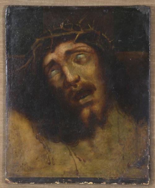 AFTER LUIS DE MORALES "EL DIVINO". "LAST BREATH OF CHRIST", 17TH CENTURY.