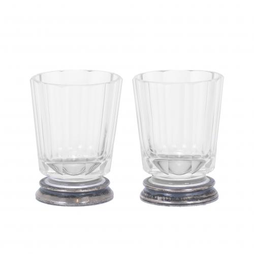 MASRIERA MANUFACTURE. PAIR OF LIQUOR GLASSES, 20TH CENTURY.