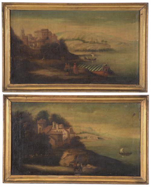 PROBABLY ITIALIAN SCHOOL, 18TH CENTURY. "SEASCAPES".