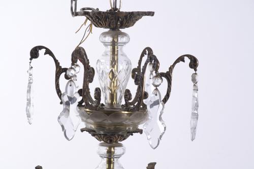 ELIZABETHAN STYLE CEILING LAMP, 20TH CENTURY.