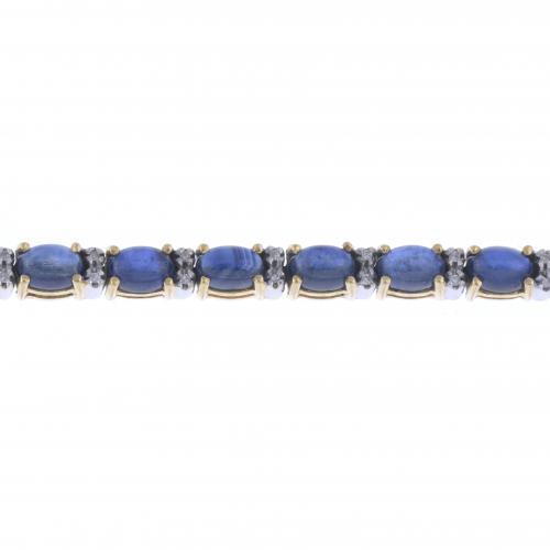 SAPPHIRES AND DIAMONDS RIVIÈRE BRACELET.