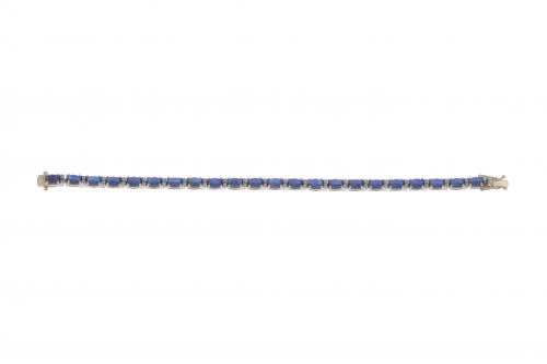 SAPPHIRES AND DIAMONDS RIVIÈRE BRACELET.