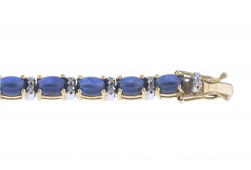 SAPPHIRES AND DIAMONDS RIVIÈRE BRACELET.