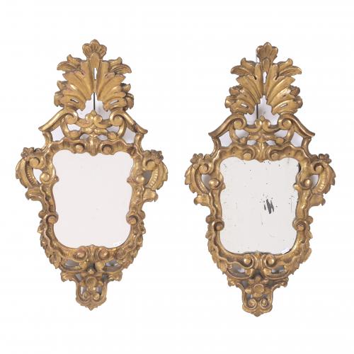 PAIR OF SPANISH ORNAMENTAL MIRRORS, EARLY 20TH CENTURY.