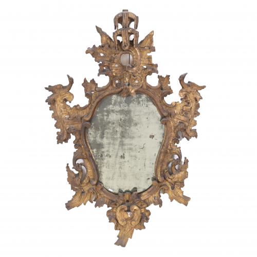 SPANISH ORNAMENTAL MIRROR FROM CHARLES III PERIOD. 