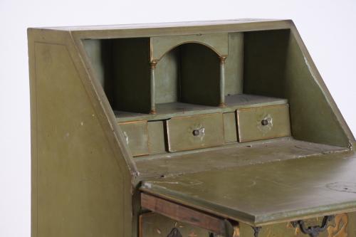 QUEEN ANNE STYLE FILING CABINET WITH CHINOISERIE DECORATION