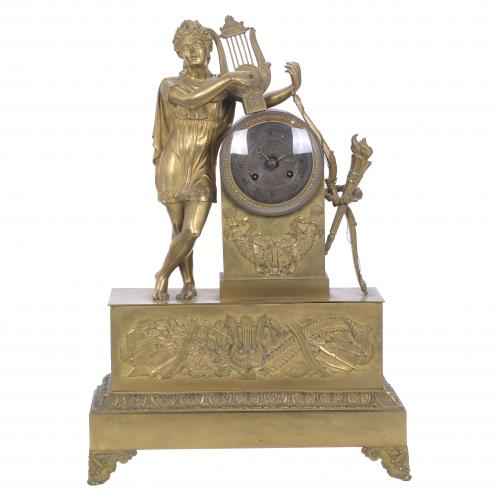 EMPIRE-RESTORATION TABLE CLOCK, CIRCA 1810-20. 