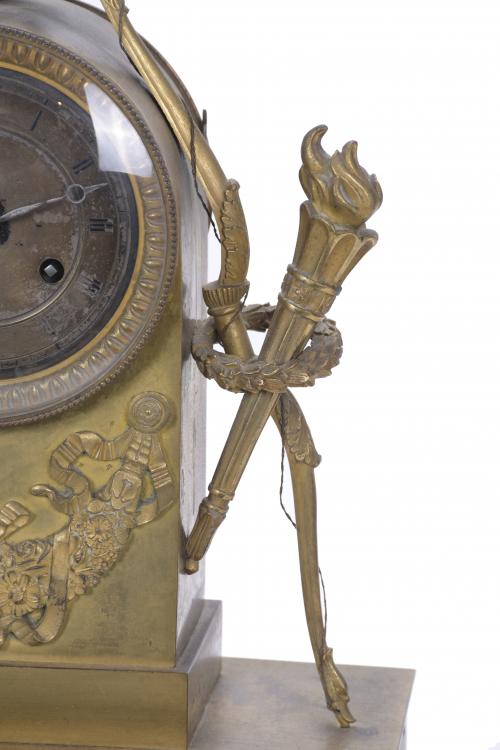 EMPIRE-RESTORATION TABLE CLOCK, CIRCA 1810-20. 