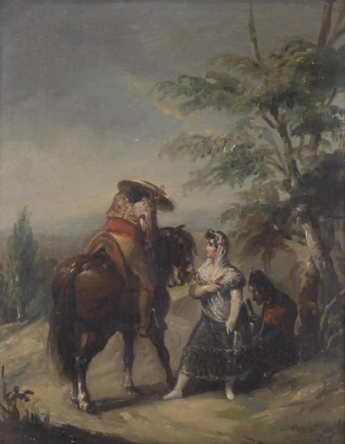 LEONARDO ALENZA Y NIETO (1807-1845). "MAJOS SCENE".