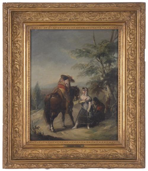 LEONARDO ALENZA Y NIETO (1807-1845). "MAJOS SCENE".