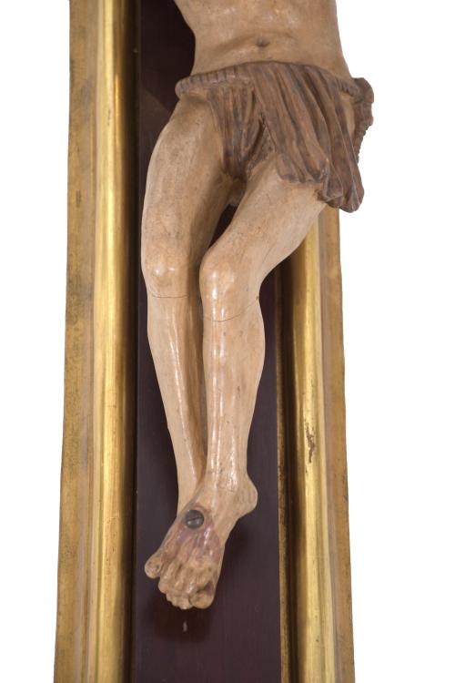 END OF 19TH CENTURY SPANISH SCHOOL. LARGE CRUCIFIED CHRIST.