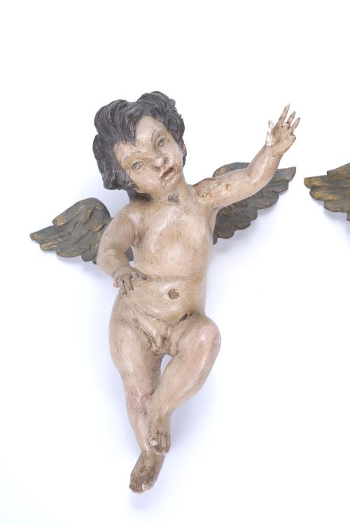 EARLY 20TH CENTURY SPANISH SCHOOL. "PAIR OF PUTTI"