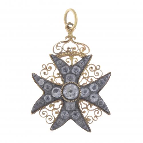 PENDANT CROSS OF THE ORDER OF MALTA, EARLY 20TH CENTURY.