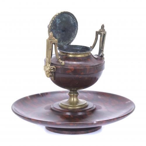 NAPOLEON III PERIOD INKWELL, 19TH CENTURY.