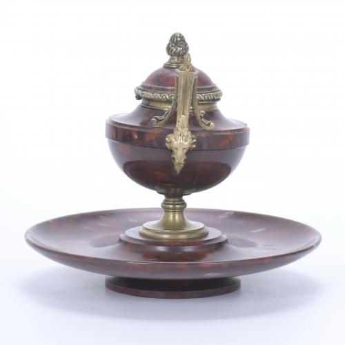 NAPOLEON III PERIOD INKWELL, 19TH CENTURY.