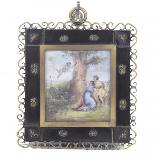 LATE 18TH CENTURY FRENCH SCHOOL. MINIATURE WITH MYTHOLOGICAL SCENE.