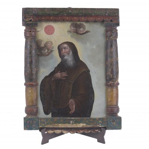 18TH CENTURY, SPANISH SCHOOL. "SAINT FRANCIS OF PAOLA".